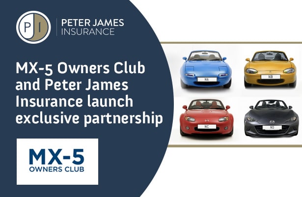 Kingfisher Insurance further expands its classic vehicle market presence with Peter James Insurance’s new exclusive partnership with the MX-5 Owners Club